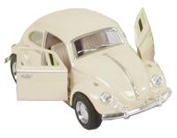Kinsmart Auto Volkswagen Beetle 1967 Pull-back 1:32 Staal Beige - thumbnail