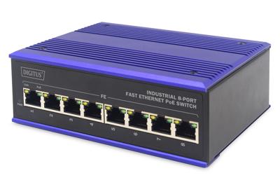 Digitus DN-650108 Industrial Ethernet Switch 10 / 100 MBit/s IEEE 802.3af (12.95 W), IEEE 802.3at (25.5 W) Digitus DN-650108 Industrial Ethernet Switch 10 / 100 MBit/s IEEE 802.3af (12.95 W), IEEE 802.3at (25.5 W)