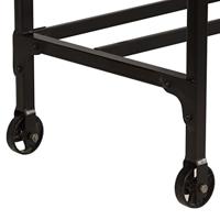 Bureau met inklapbaar krukje 115x50x76 cm massief mangohout - thumbnail