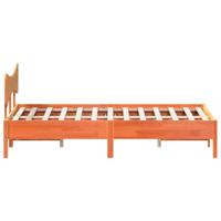 Bedframe zonder matras massief grenenhout wasbruin 120x200 cm - thumbnail