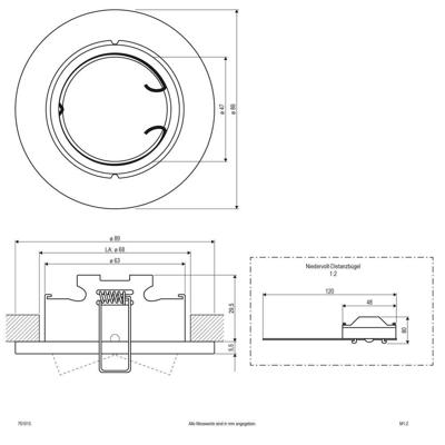 EVN 751013 751013 Inbouwring Halogeen Zonder 50 W Chroom