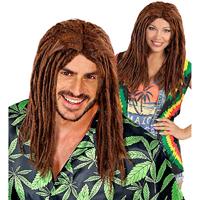 Pruik Jamaica met dreadlocks bruin - thumbnail
