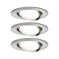 Paulmann 93465 Inbouwlamp Set van 3 stuks LED GU10 19.5 W Metaal (geborsteld) - thumbnail
