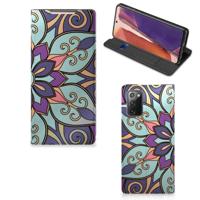 Samsung Galaxy Note20 Smart Cover Purple Flower - thumbnail