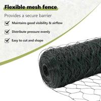 VidaXL Afrasteringspaal groen 25 x 0,5 m (36 mm gaas) staal - thumbnail