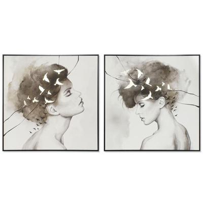 Canvas DKD Home Decor polyestyreen Canvas 100 x 4 x 100 cm