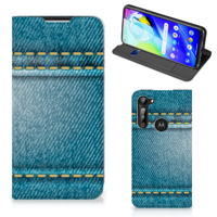 Motorola Moto G8 Power Hippe | Standcase | Jeans - thumbnail