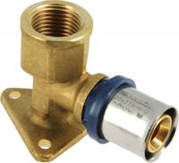 Bonfix Perskoppeling - 1x Alu-pers 1x Binnendraad - Muurplaatkoppeling - 3/4 x 20 Hoogte = 47 mm - thumbnail