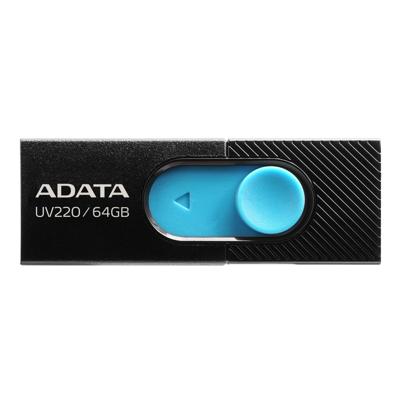ADATA UV220 USB flash drive 64 GB USB Type-A 2.0 Zwart, Blauw