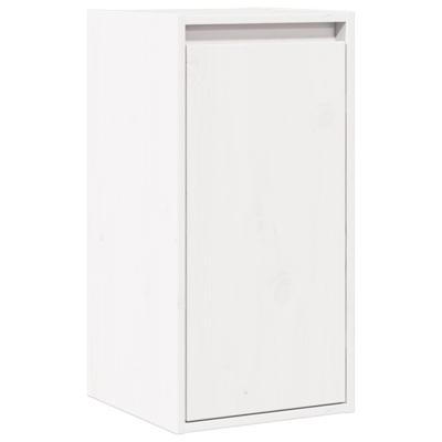 Wandkast 30x30x100 cm massief grenenhout wit
