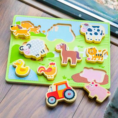 New Classic Toys vormenpuzzel Chunky Farm junior hout 9 stukjes New Classic Toys vormenpuzzel Chunky Farm junior hout 9 stukjes