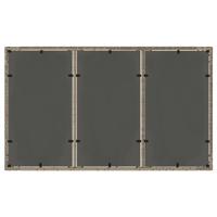 Tuintafel met glazen blad 150x90x75 cm poly rattan grijs - thumbnail
