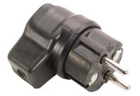 AS Schwabe 62207 Haakse stekker met randaarde Massief rubber 230 V Zwart IP44 - thumbnail