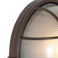 QAZQA Industriële buitenwandlamp roestbruin IP44 - Hanneke - thumbnail