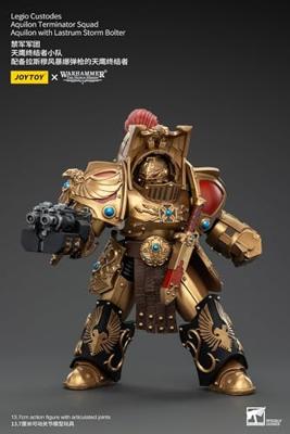 Warhammer The Horus Heresy Action Figure 1/18 Legio Custodes Aquilon Terminator Squad Aquilon with Lastrum Storm Bolter 14 cm