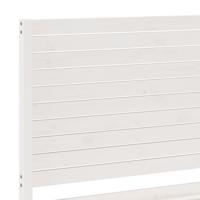 Bedframe extra lang zonder matras massief hout wit 180x220 cm - thumbnail