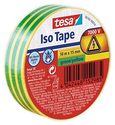 tesa 56192-00014-22 Isolatietape Groen, Geel (l x b) 10 m x 15 mm 1 stuk(s) tesa 56192-00014-22 Isolatietape Groen, Geel (l x b) 10 m x 15 mm 1 stuk(s)