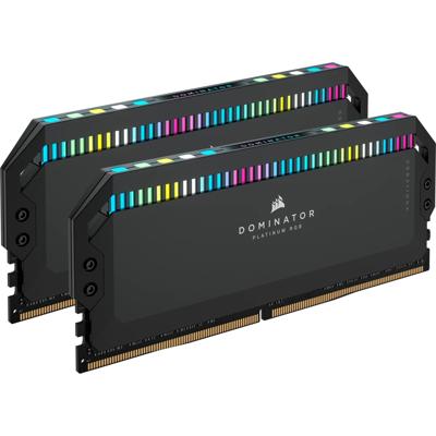 Corsair 32 gb ddr5-6000 kit werkgeheugen (zwart, cmt32gx5m2b6000c30, dominator platinium rgb, xmp)