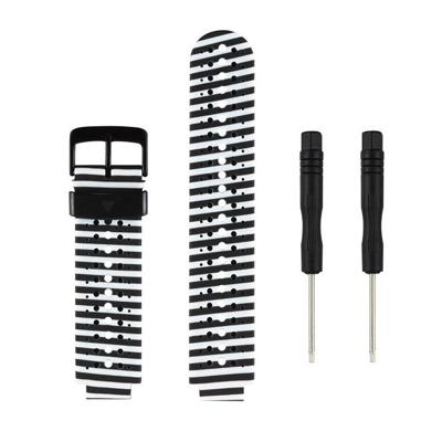 Siliconen sport polsband voor Garmin Forerunner 235 (zwart wit)