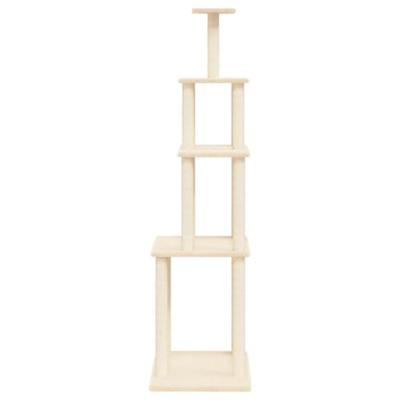Kattenmeubel met sisal krabpalen 183 cm crmekleurig - thumbnail
