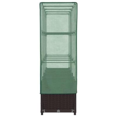 Plantenbak verhoogd met kashoes 160x40x138 cm rattanlook