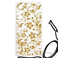 Samsung Galaxy A55 Case Gouden Bloemen - thumbnail