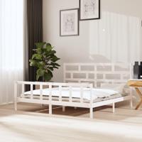 Bedframe massief grenenhout wit 180x200 cm - thumbnail