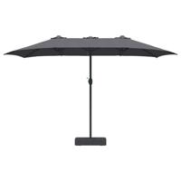 Tuinparasol Antraciet 385 x 209 x 244 cm Stof - thumbnail