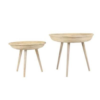 Light & Living Bijzettafel 'Colon' Rotan, Set van 2 stuks, kleur Naturel Light & Living Bijzettafel 'Colon' Rotan, Set van 2 stuks, kleur Naturel
