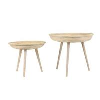 Light & Living Bijzettafel 'Colon' Rotan, Set van 2 stuks, kleur Naturel - thumbnail