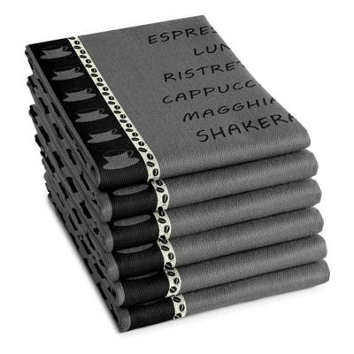 DDDDD Theedoek Ristretto Anthracite (6 stuks)