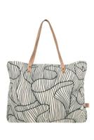 Zusss hippe schoudertas koraal print creme - thumbnail