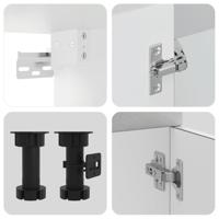 4-delige Keukenkastenset Kalmar bewerkt hout betongrijs - thumbnail