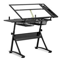 Tekentafel - 120 x 60 x 90 cm - kantelbaar - glazen blad - thumbnail