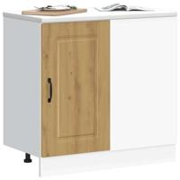 Keuken onderkast Kalmar bewerkt hout artisanaal eikenkleur - thumbnail