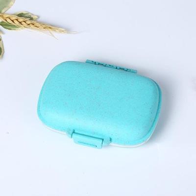 3 STKS 8-grid dubbellaags draagbare mini stro pil opbergdoos (tarwe blauw)