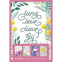 hallmark wenskaarten, lang leve lieve jij, blister van 8 stuks - thumbnail