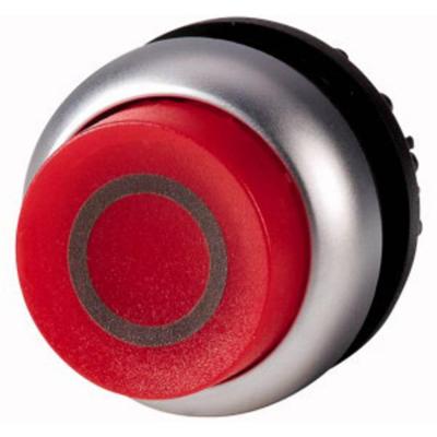 Eaton 216804 M22-DRLH-R-X0 Verlichte druktoets Kunststof frontring Knop Rood 1 stuk(s) Piece