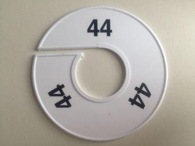 Maatring 11 cm wit/zwart 44