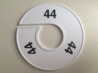 Maatring 11 cm wit/zwart 44 - thumbnail