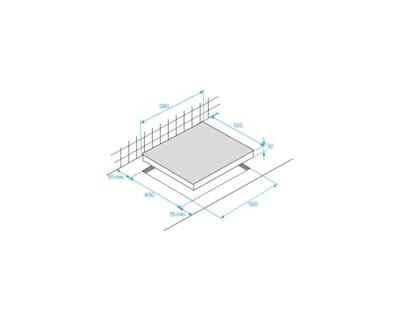 Vitro-keramische Kookplaat BEKO HIC63402T 60 cm 58 cm 5700 W Vitro-keramische Kookplaat BEKO HIC63402T 60 cm 58 cm 5700 W