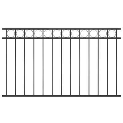 Schuttingpaneel staal 1,7x0,8 m zwart Schuttingpaneel staal 1,7x0,8 m zwart