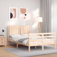Bedframe met hoofdbord massief hout - thumbnail