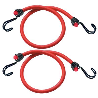 Masterlock Set of 2 bungees 60cm - colour : reddouble reverse hook - 3020EURDAT