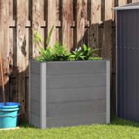 VidaXL Plantenbak verhoogd 100x50x91 cm hkc grijs - thumbnail