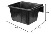 Rubber ophangvoerbak, zwart, 25L - thumbnail