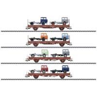 Märklin 46406 H0 4-delige set rongenwagens KS 3300/KS 3301 van de DR - thumbnail