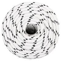 Boottouw gevlochten 12 mmx100 m polyester wit - thumbnail