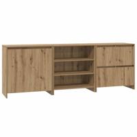 Dressoirs 3 pcs artisanaal eikenkleurig 70 x 41 x 75 cm - thumbnail