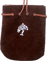 Suède Tasje Turqoise Bruin-Tree - thumbnail